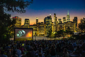 Movies with a view at Brooklyn Bridge Park in Brooklyn New York