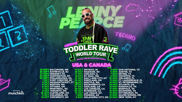 Lenny Pearce Techno toddler tour comes to Hammerstein Ballroom in Manhattan in November 2026
