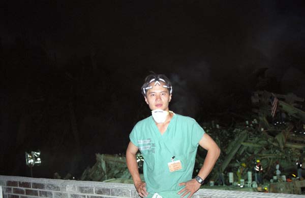 Dr. Chynn at ground zero 